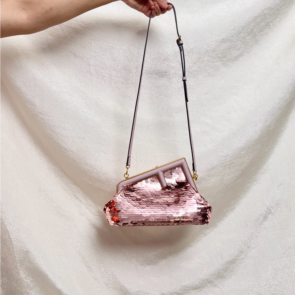 •••SOLD•••New Fendi First Shoulder Sequin Bag in Pink - Picture 6 of 15